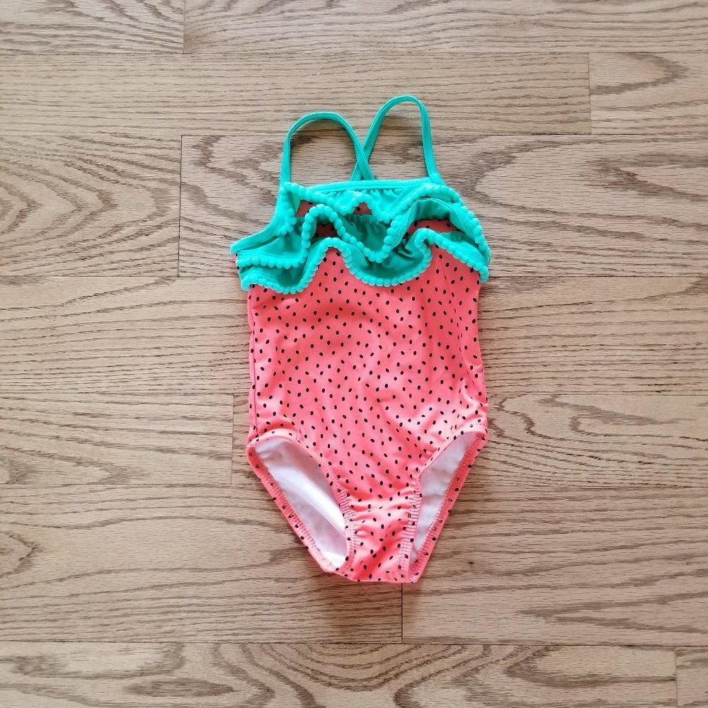 Cat & Jack 18M Watermelon One Piece Swim Suit EUC